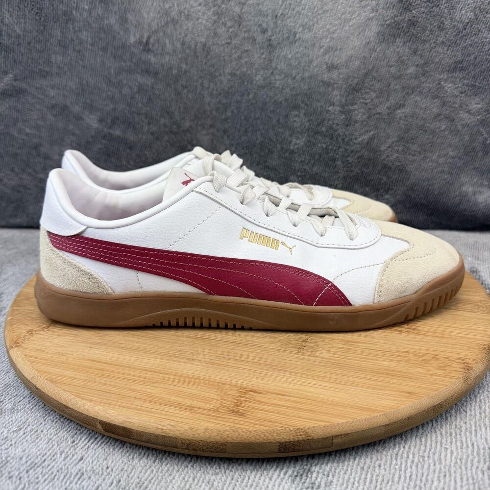 PUMA Shoes Womens Size 11 White Red Gum Sole Walking Sneakers 397636-15
